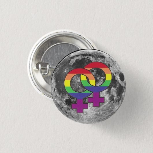 Lesbian Moon Pin Button (Vorne & Hinten)