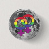 Lesbian Moon Pin Button (Vorderseite)