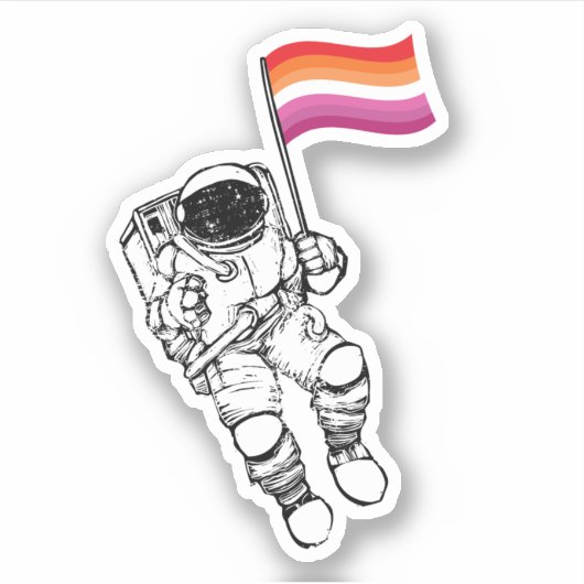 Lesbian Moonwoman Pride Aufkleber (Vorderseite)