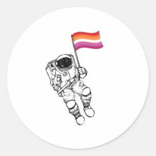Lesbian Moonwoman Pride Runder Aufkleber
