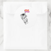 Lesbian Moonwoman Pride Runder Aufkleber (Tasche)