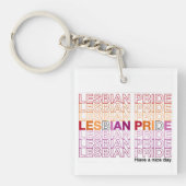 Lesbian Pride Acrylic Schlüsselanhänger (Vorderseite)
