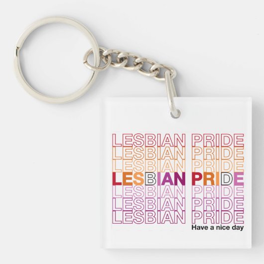 Lesbian Pride Acrylic Schlüsselanhänger (Vorderseite)