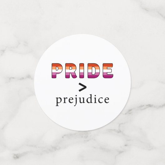 Lesbian Pride and Prejudice confetti Konfetti (Klein Vorderseite)