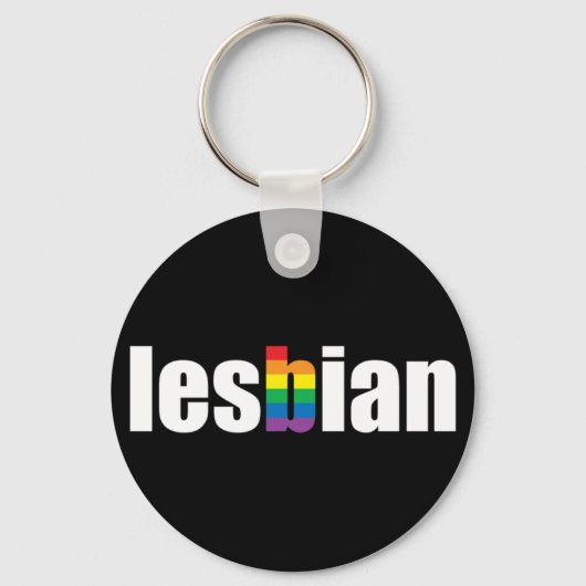Lesbian Pride Black Schlüsselanhänger (Vorderseite)