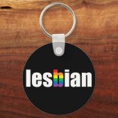 Lesbian Pride Black Schlüsselanhänger (Vorderseite)