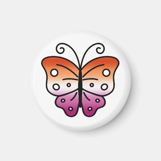 Lesbian Pride Butterfly Magnet (Vorne)