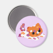 Lesbian Pride Cat Magnet (Vorderseite/Rückseite)