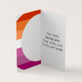 Lesbian Pride Crescent Moons Greeting Card Visitenkarten (Innenseite)