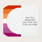 Lesbian Pride Crescent Moons Greeting Card Visitenkarten (Innenseite Aufgefaltet)