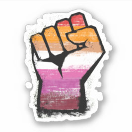 Lesbian Pride Fist Aufkleber