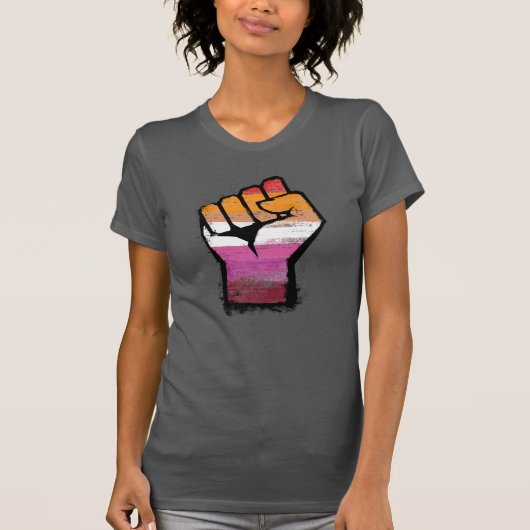 Lesbian Pride Fist T-Shirt (Vorderseite)