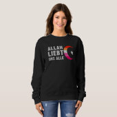 Lesbian Pride Flag Hilal crescent moon Islam  1 Sweatshirt (Vorne ganz)