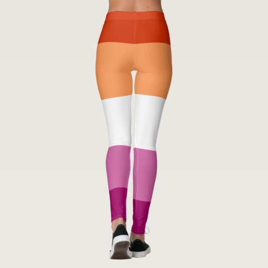 Lesbian Pride Flag Leggings (Rückseite)