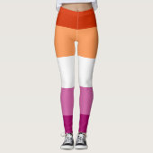Lesbian Pride Flag Leggings (Vorderseite)