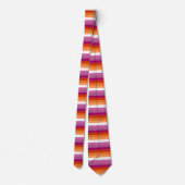 Lesbian Pride Flag Neck Tie Krawatte (Rückseite)