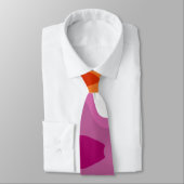 Lesbian Pride Flag Paint Swirl Art Neck Tie Krawatte (Gebunden)