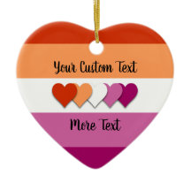 Lesbian pride flag with text