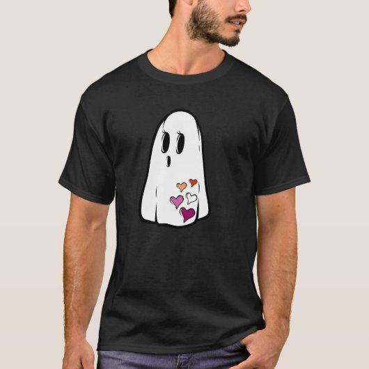 Lesbian Pride Ghost T-Shirt (Vorderseite)