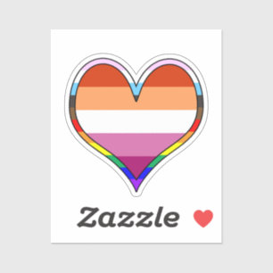 Lesbian Pride Heart Aufkleber