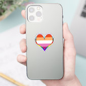Lesbian Pride Heart Aufkleber (Telefon)