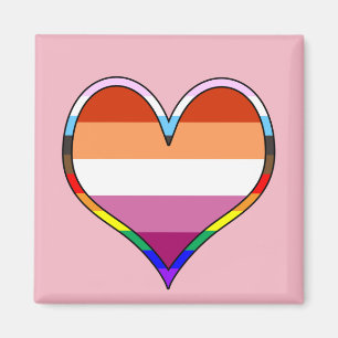 Lesbian Pride Heart Magnet