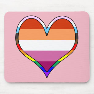 Lesbian Pride Heart Mousepad