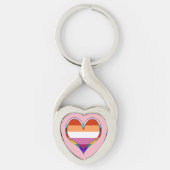 Lesbian Pride Heart Schlüsselanhänger (Vorderseite)