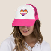 Lesbian Pride Heart Trucker Hat Truckerkappe (Beispiel)
