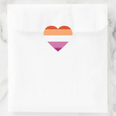 Lesbian Pride Herz-Aufkleber (Tasche)