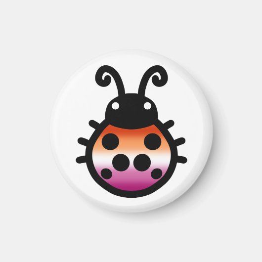 Lesbian Pride Ladybug Magnet (Vorne)