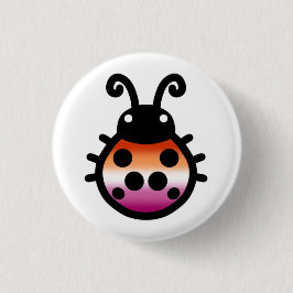Lesbian Pride Ladybug Pin Badge Button