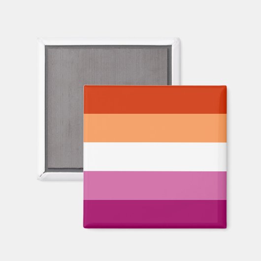 Lesbian Pride Magnet (Vorderseite/Rückseite)