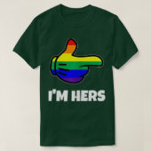 Lesbian PRIDE Matching Im Hers LGB  T-Shirt (Design vorne)