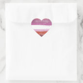 Lesbian Pride Paint Herz-Aufkleber (Tasche)