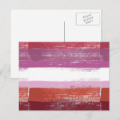 Lesbian Pride Paint Postkarte (Vorne/Hinten)
