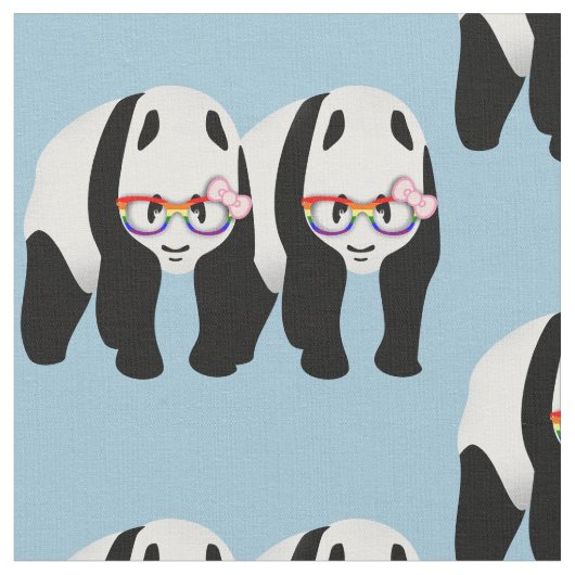 Lesbian Pride Pandas Stoff (Nahaufnahme)