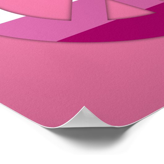 Lesbian pride peace sign poster (Ecke)