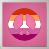 Lesbian pride peace sign poster (Vorne)