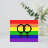 Lesbian Pride Postkarte (Stehend Vorderseite)