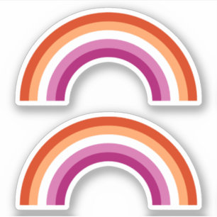 Lesbian Pride Rainbow Aufkleber