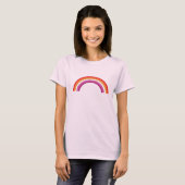 Lesbian Pride Rainbow T - Shirt (Vorne ganz)