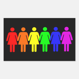 Lesbian Pride Rechteckiger Aufkleber