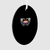 Lesbian Pride Skeleton Halloween Wlw Goth Heart Cl Ornament (Vorderseite)