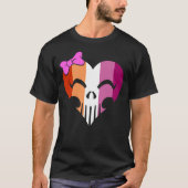 Lesbian Pride Skully Unisex T-Shirt (Vorderseite)