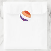 Lesbian Pride Sphere Runder Aufkleber (Tasche)