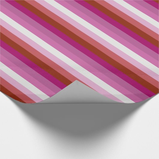 LESBIAN PRIDE STRIPES DESIGN - 2014 PRIDE.png Geschenkpapier (Ecke)