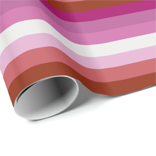 LESBIAN PRIDE STRIPES DESIGN - 2014 PRIDE.png Geschenkpapier (Rolleneckpunkt)