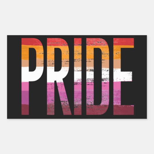 LESBIAN PRIDE T - Shirt Rechteckiger Aufkleber (Vorderseite)