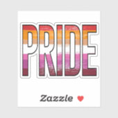 Lesbian Pride Word Aufkleber (Blatt)